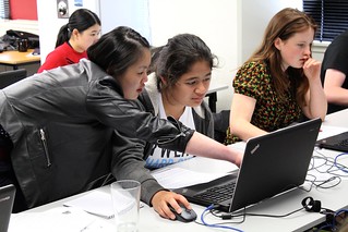 Students and a session facilitator. Photo by Kristina Hoeppner