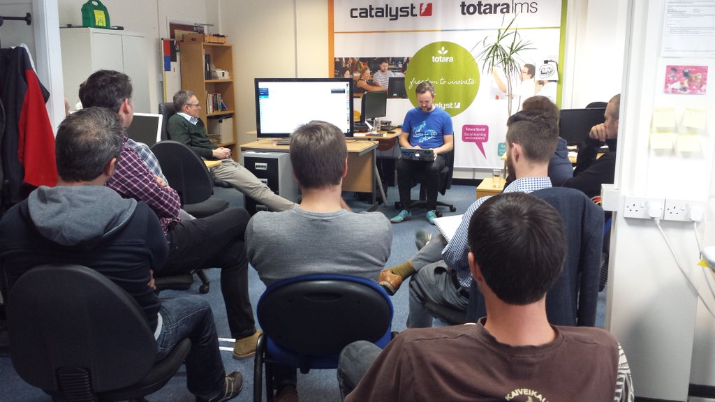 Sam from Silverstripe wowing the Catalyst team