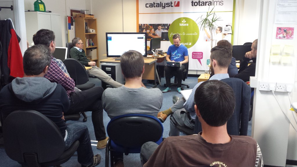 Sam from Silverstripe wowing the Catalyst team Sam from Silverstripe wowing the Catalyst team