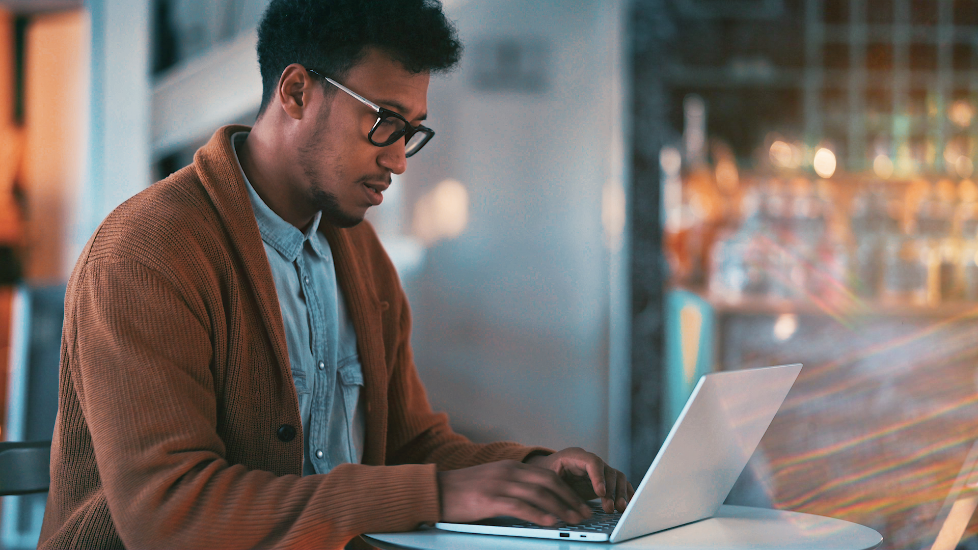 man at computer