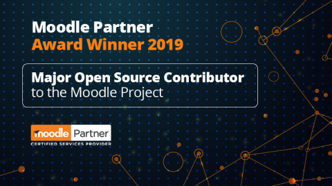 Moodle Partner - Award Winner 2019 - Major Open Source Contributor to the Moodle Project